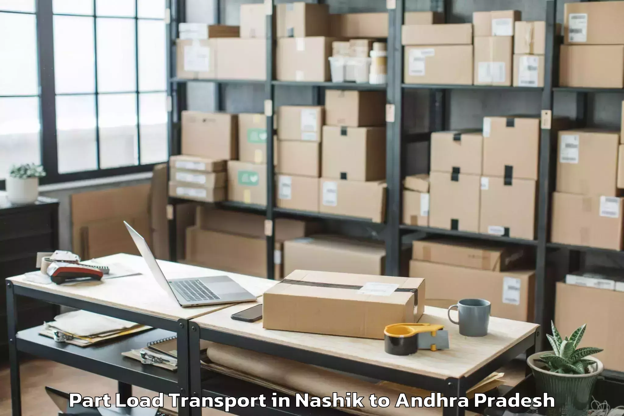 Affordable Nashik to Pendurthi Part Load Transport